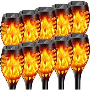 Solar Lights 10 Pack Solar Torch Light
